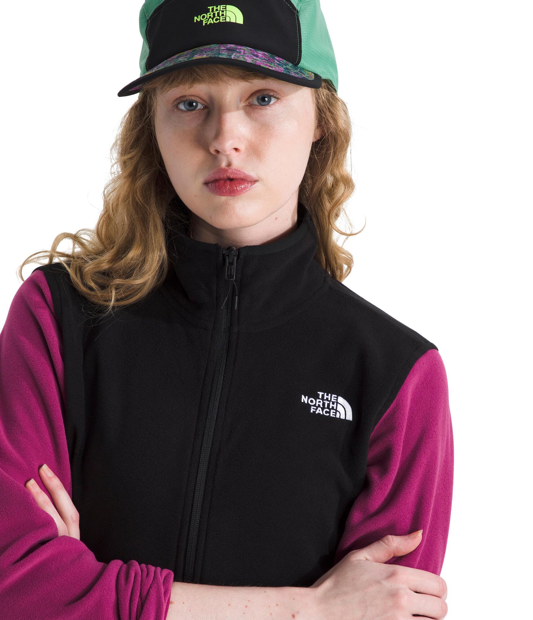 Foto 6 pulgar | Chaqueta Polar The North Face Glacier Para Mujer Cyber Berry/tnf Negra - Venta Internacional.