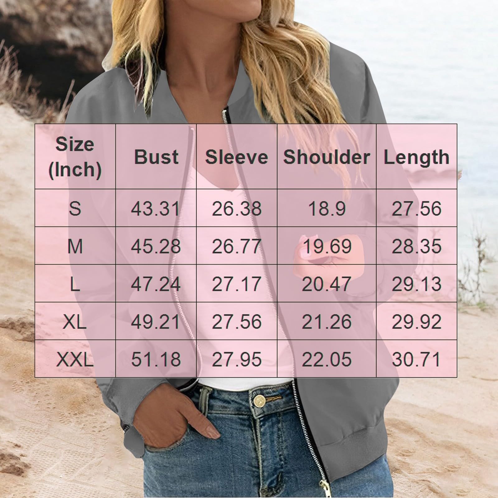 Foto 3 | Chaqueta Cotecram Bomber Para Mujer, Ligera, Para Invierno, Azul, Xl - Venta Internacional.