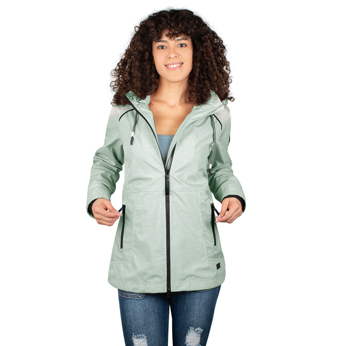 Foto 2 pulgar | Chamarra Greenlander Rompevientos Con Gorro Desmontable Para Mujer