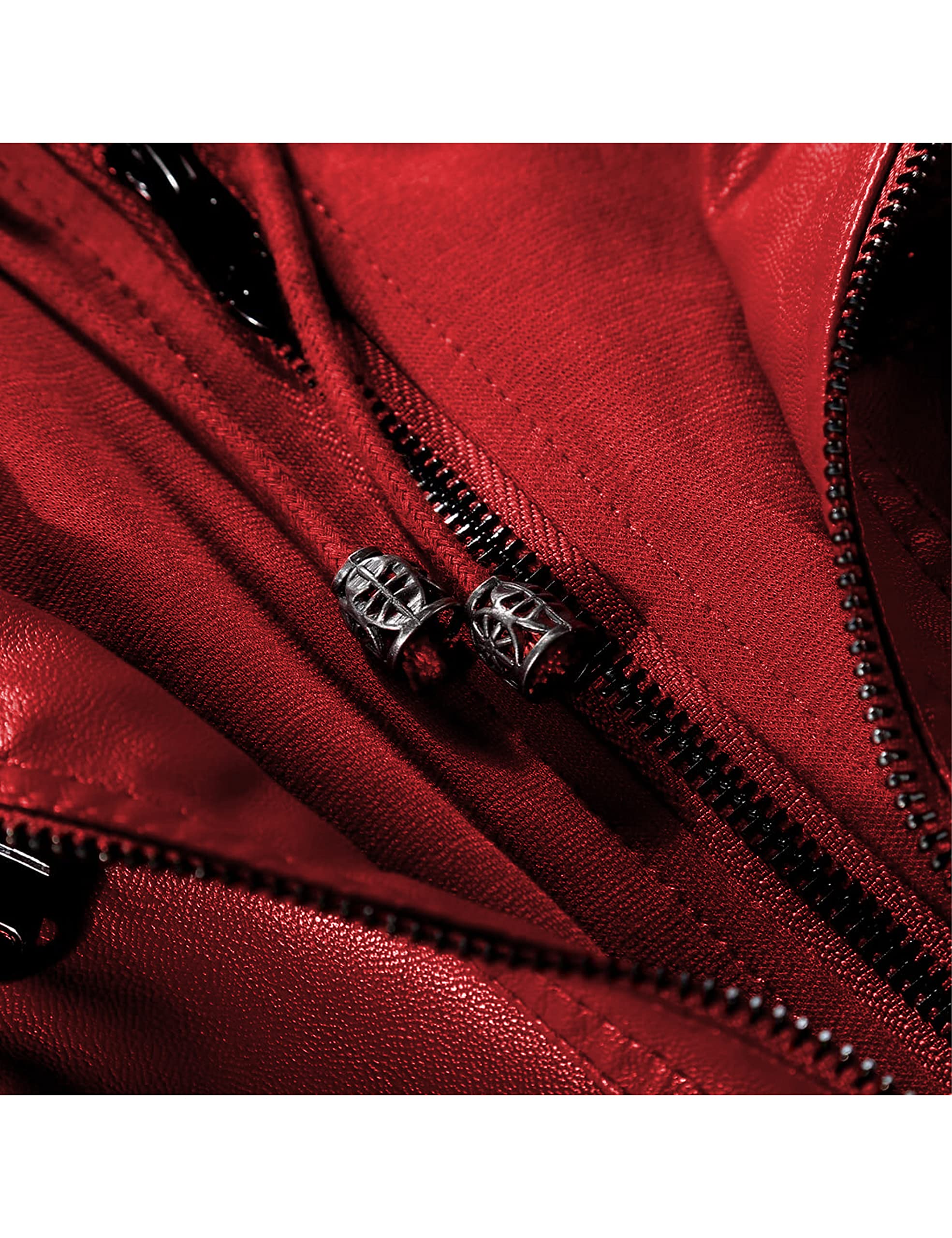 Foto 7 pulgar | Chaqueta Tanming De Piel Sintética Con Capucha Extraíble Para Mujer, Color Rojo - Venta Internacional.