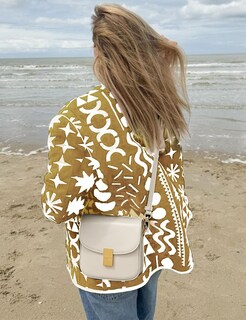 Foto 2 | Chaqueta Acolchada Yimoon Para Mujer, Ligera, Con Estampado Floral, Color Caqui - Venta Internacional.