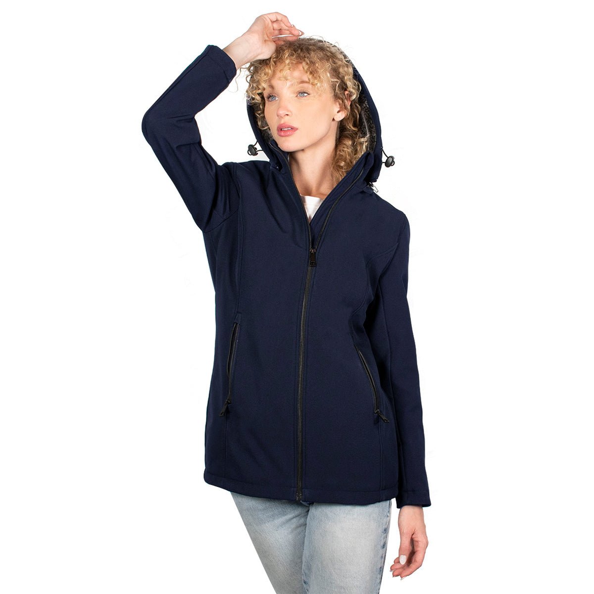 Foto 3 | Chamarra Greenlander Softshell Con Gorro Desmontable Para Mujer