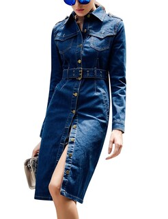 Foto 1 | Chaqueta Tanming Para Mujer, Casual, Vaquero Desgastado, Azul-xs - Venta Internacional.