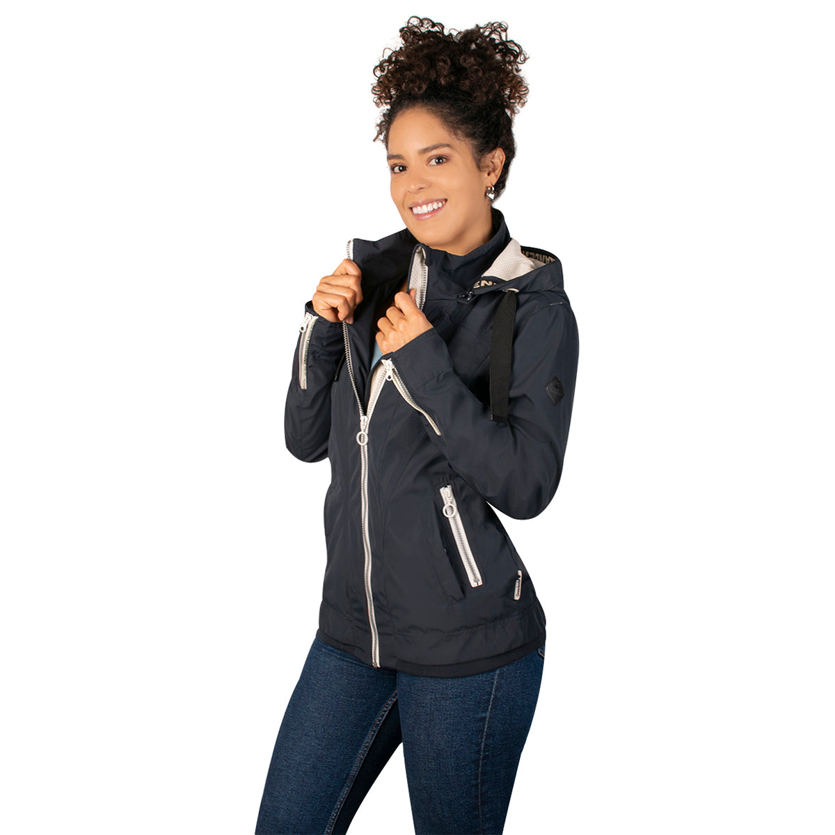 Foto 2 pulgar | Chamarra Greenlander Rompevientos Con Gorro Desmontable Para Mujer