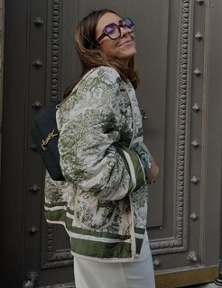 Foto 5 | Chaqueta Yimoon, Acolchada, Acolchada, Con Estampado Floral Vintage - Venta Internacional.