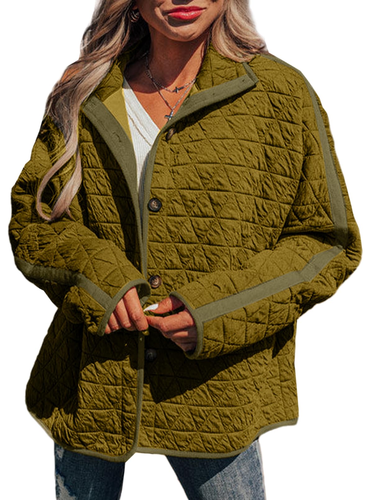 Foto 2 pulgar | Chaqueta Evaless Ligera Acolchada Para Mujer Jungle Green - Venta Internacional.