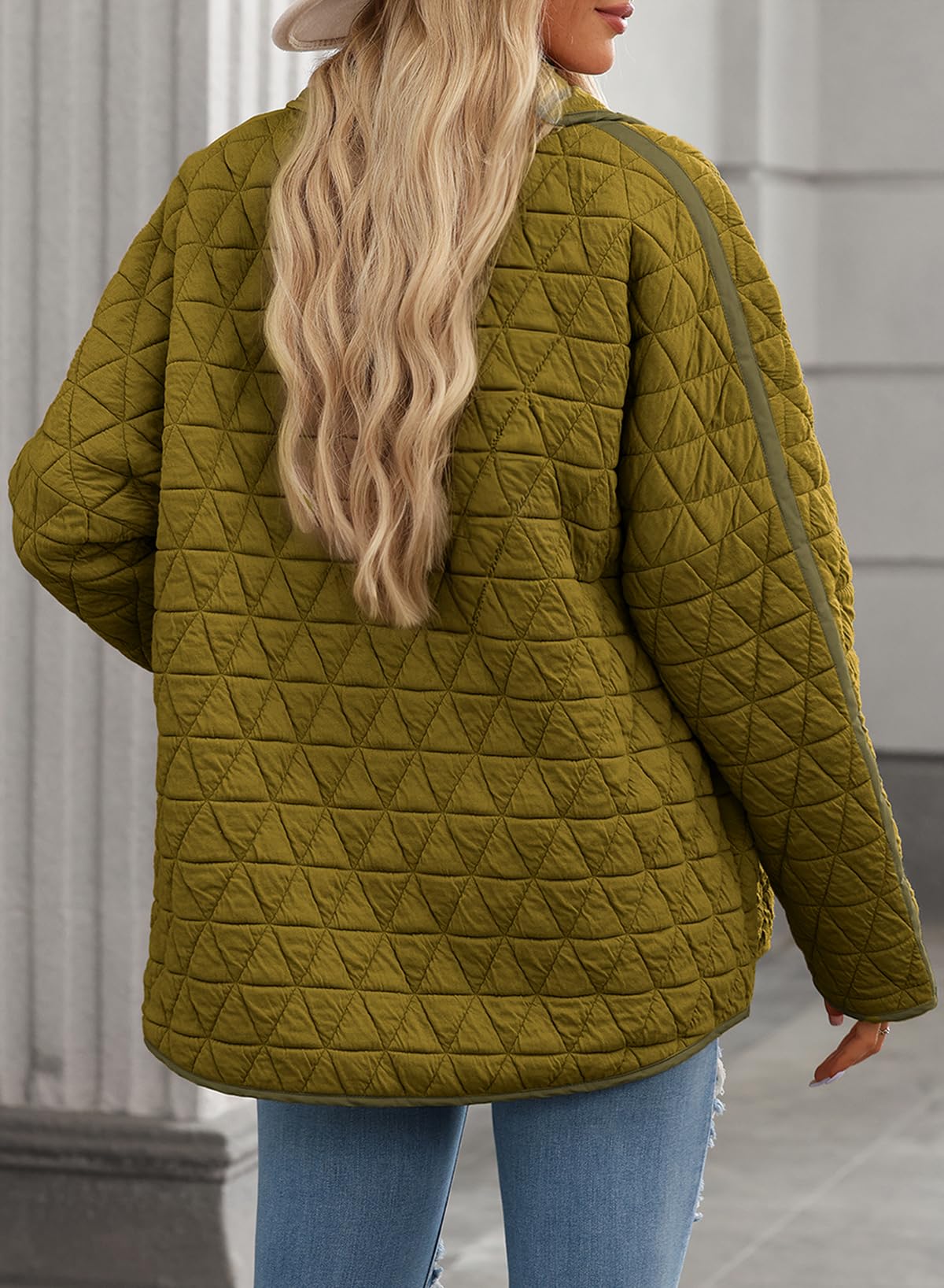 Foto 5 pulgar | Chaqueta Evaless Ligera Acolchada Para Mujer Jungle Green - Venta Internacional.