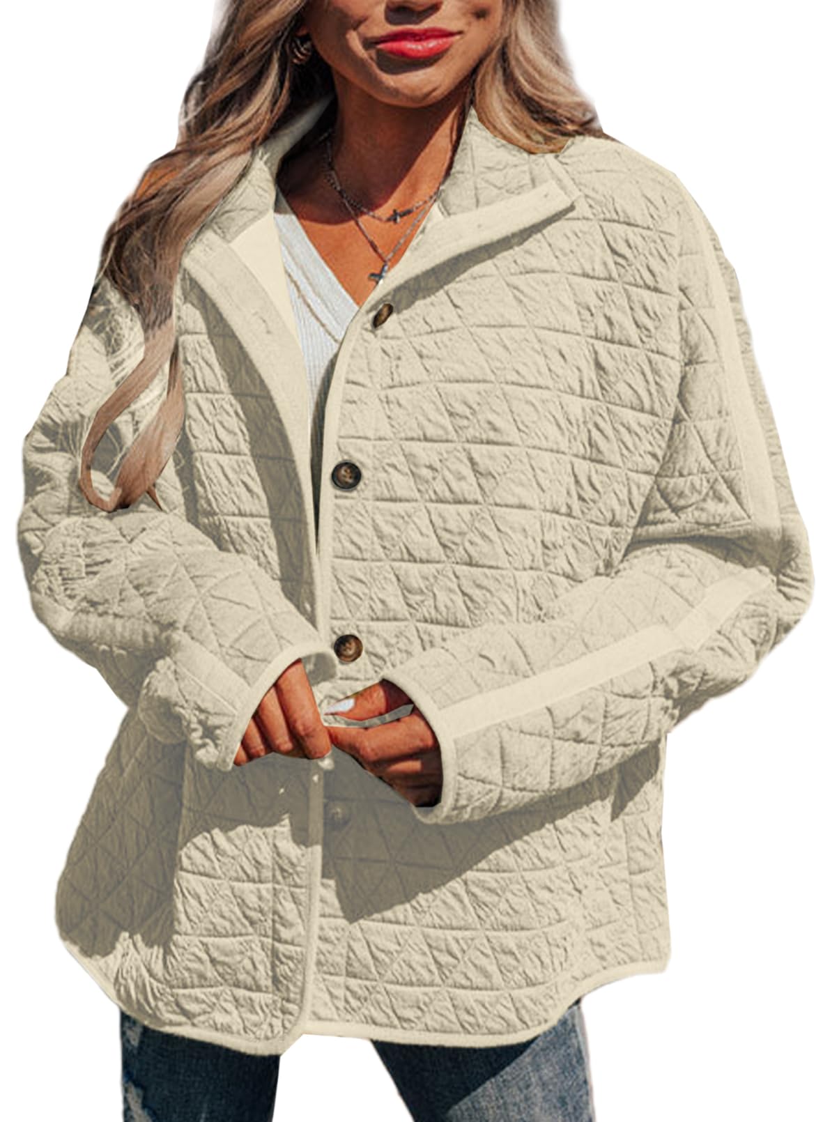 Foto 2 pulgar | Chaqueta Acolchada Evaless 2024 Fashion Para Mujer Blanca Mediana - Venta Internacional.