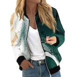 Chaqueta Bomber Cotecram Lightning Deals Para Mujer, Color Verde Oscuro, Talla Xl - Venta Internacional.