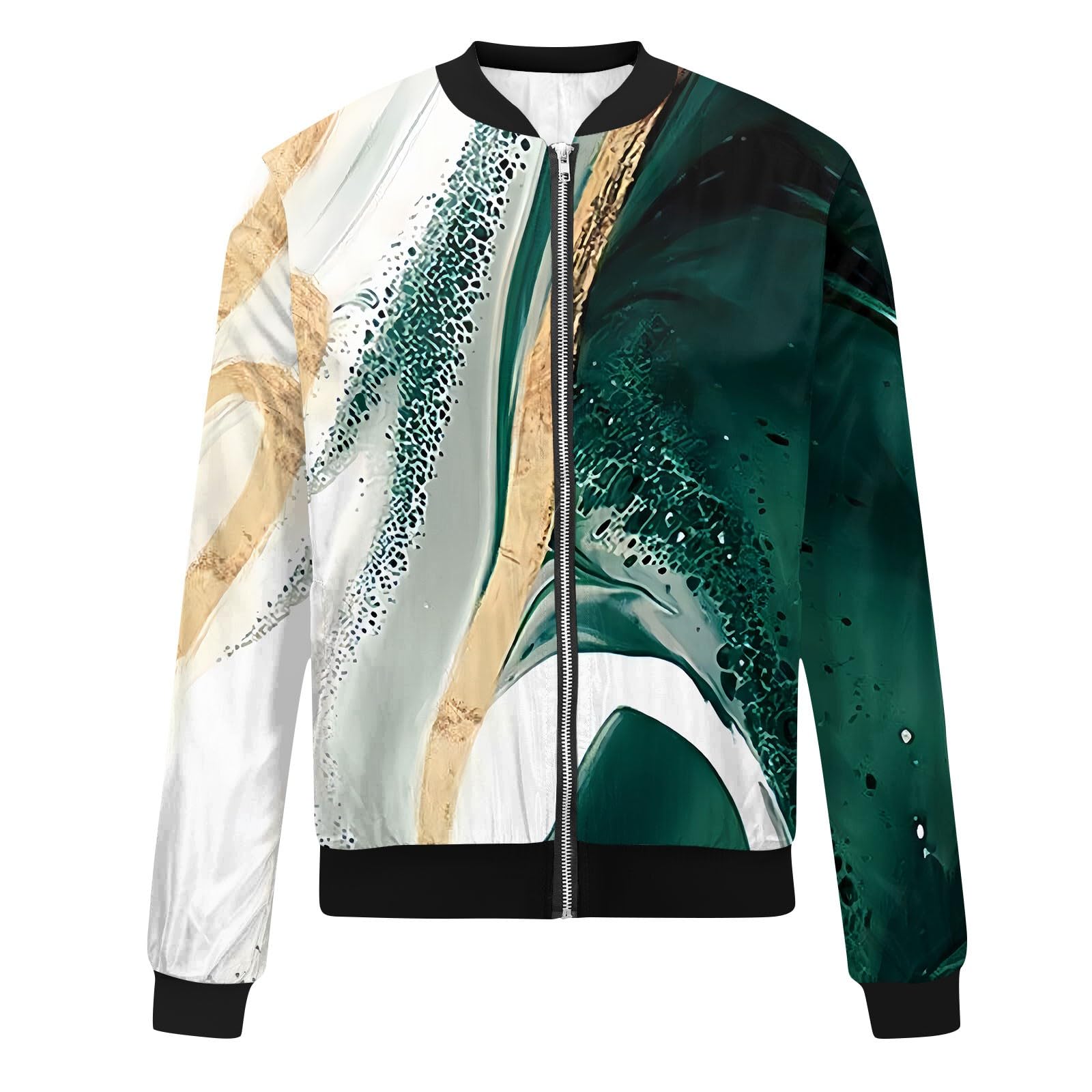 Foto 5 pulgar | Chaqueta Bomber Cotecram Lightning Deals Para Mujer, Color Verde Oscuro, Talla Xl - Venta Internacional.