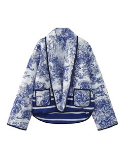 Foto 1 | Chaqueta Yimoon, Acolchada, Acolchada, Con Estampado Floral Vintage - Venta Internacional.