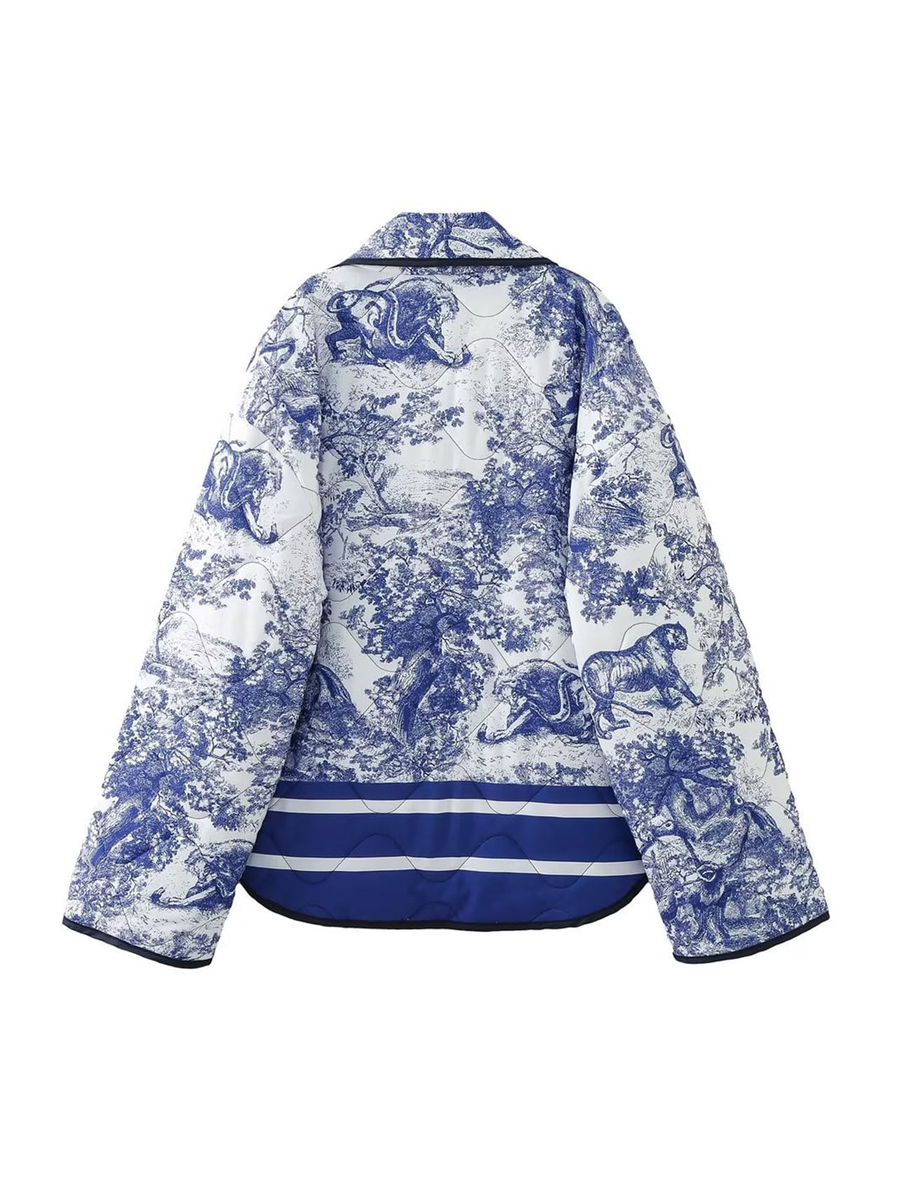 Foto 3 pulgar | Chaqueta Yimoon, Acolchada, Acolchada, Con Estampado Floral Vintage - Venta Internacional.
