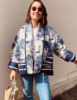 Foto 3 | Chaqueta Yimoon, Acolchada, Acolchada, Con Estampado Floral Vintage - Venta Internacional.