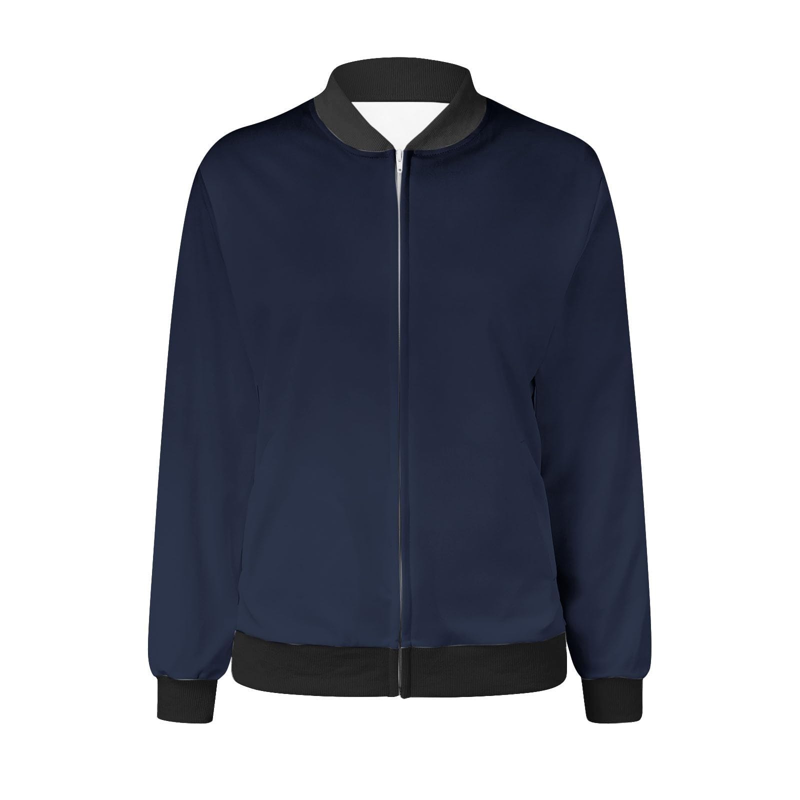 Foto 6 pulgar | Chaqueta Cotecram Casual Para Otoño E Invierno, Estilo Bomber Con Cremallera, Para Mujer, Azul - Venta Internacional.
