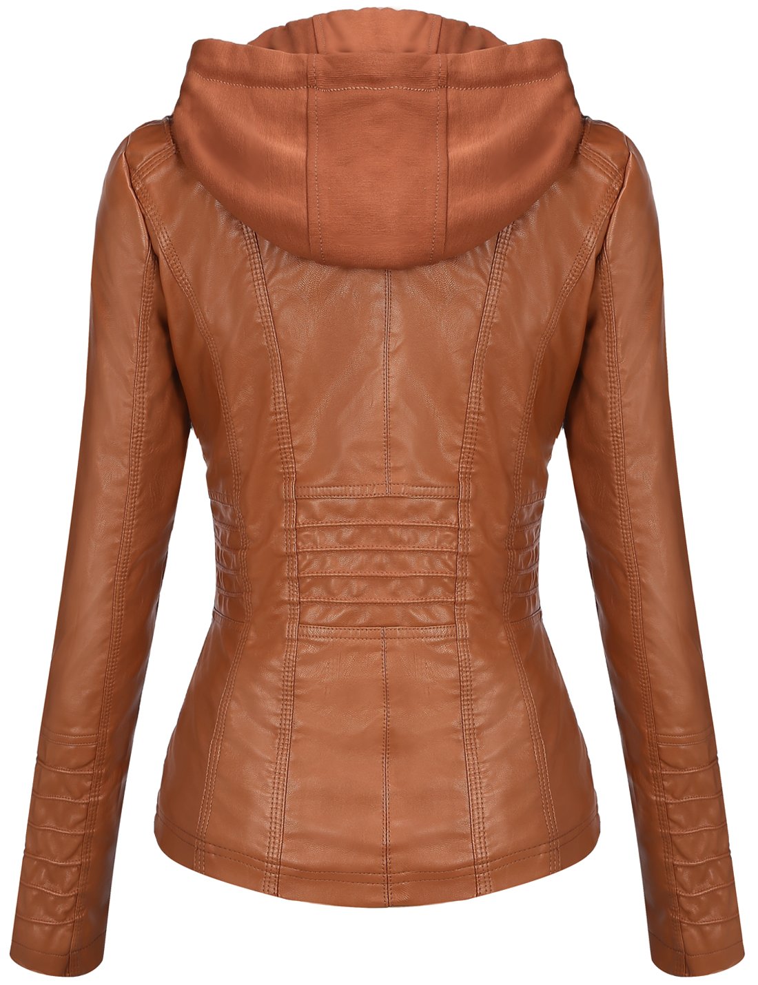 Foto 3 pulgar | Chaqueta Tanming De Piel Sintética Con Capucha Extraíble Para Mujer - Venta Internacional.