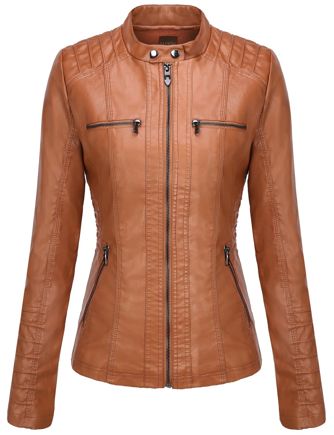 Foto 4 pulgar | Chaqueta Tanming De Piel Sintética Con Capucha Extraíble Para Mujer - Venta Internacional.