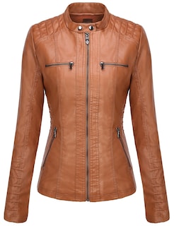 Foto 3 | Chaqueta Tanming De Piel Sintética Con Capucha Extraíble Para Mujer - Venta Internacional.