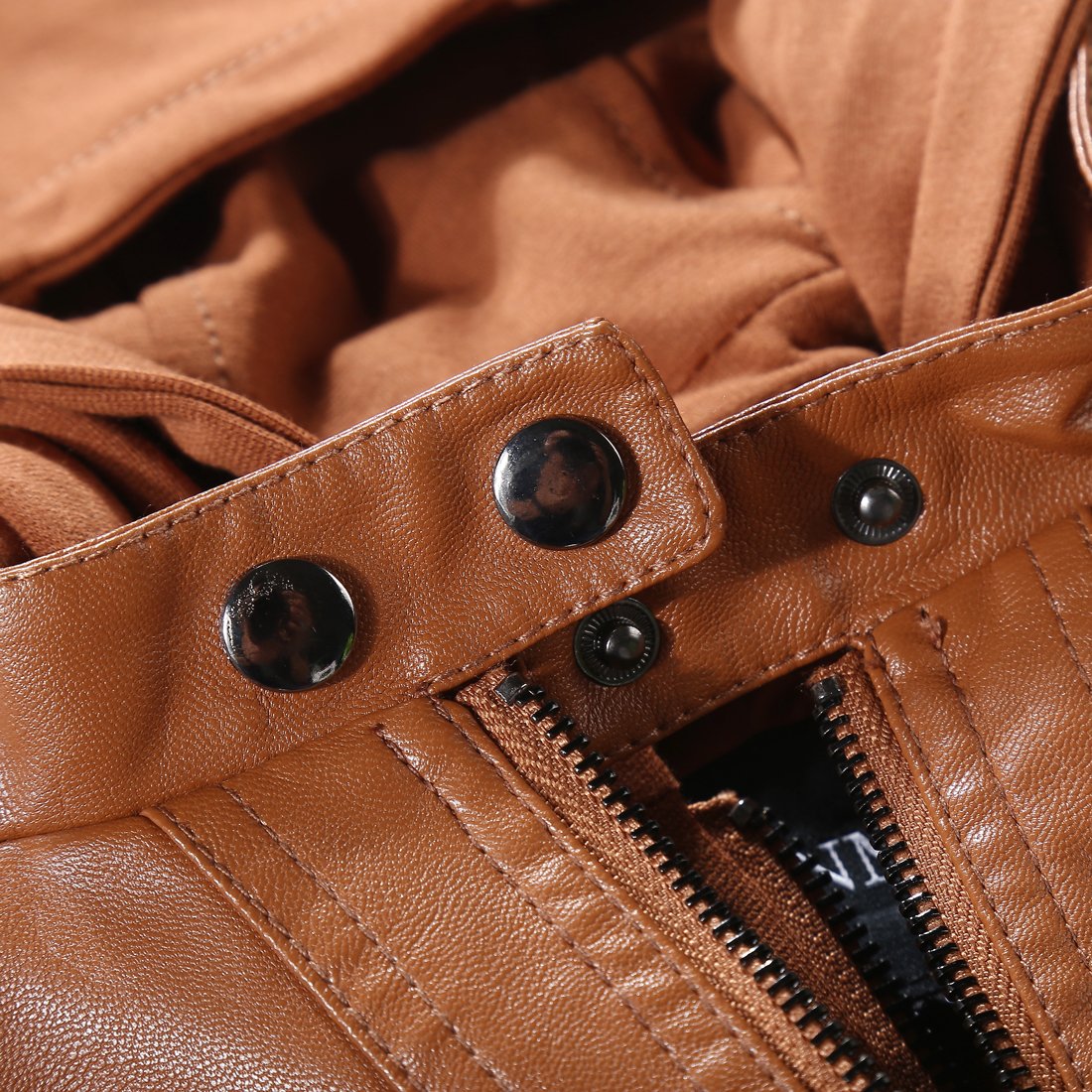 Foto 6 pulgar | Chaqueta Tanming De Piel Sintética Con Capucha Extraíble Para Mujer - Venta Internacional.