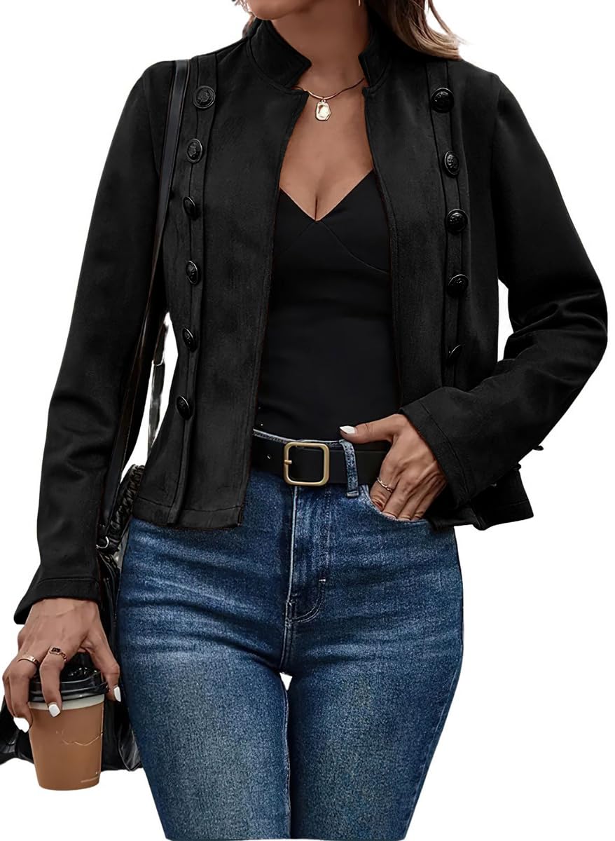 Foto 2 pulgar | Chaqueta Chouyatou Para Mujer, Piel Sintética De Gamuza, Otoño-invierno - Venta Internacional.