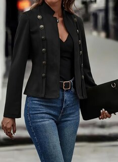 Foto 3 | Chaqueta Chouyatou Para Mujer, Piel Sintética De Gamuza, Otoño-invierno - Venta Internacional.