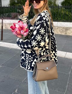 Foto 2 | Chaqueta Yimoon Acolchada Para Mujer, Ligera, Floral, Azul Marino - Venta Internacional.