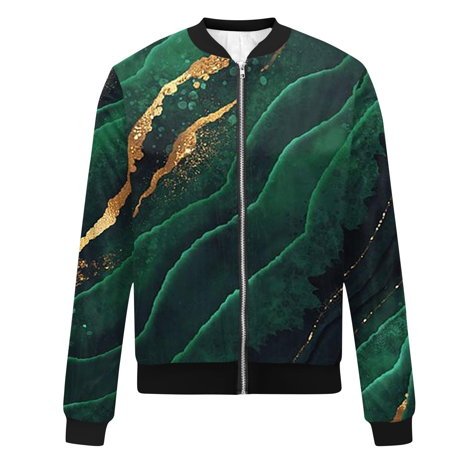 Foto 5 pulgar | Chaqueta Bomber Cotecram Prime Para Mujer, Forro Polar Grueso, Color Verde Xxl - Venta Internacional.