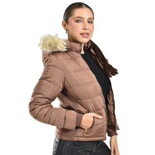 Foto 2 | Chamarra Acolchada Con Capucha Roman Fashion /juvenil, 7504 (cafe) Cafe