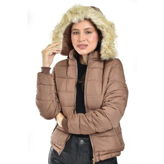 Foto 4 | Chamarra Acolchada Con Capucha Roman Fashion /juvenil, 7504 (cafe) Cafe
