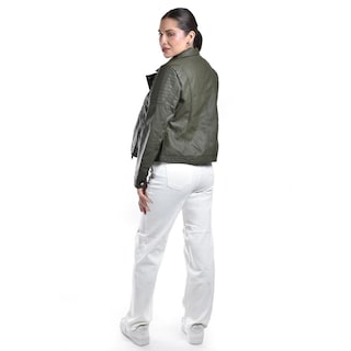 Foto 3 | Chamarra Estilo Biker Roman Fashion /juvenil, 7409 (verde) Verde Oscuro