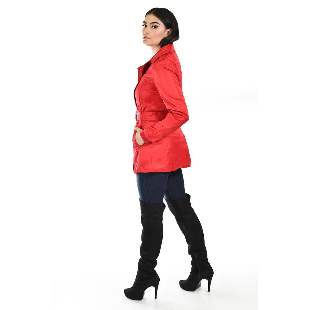 Foto 4 pulgar | Gabardina De Doble Botonadura Roman Fashion /juvenil, 6749 (rojo) Rojo