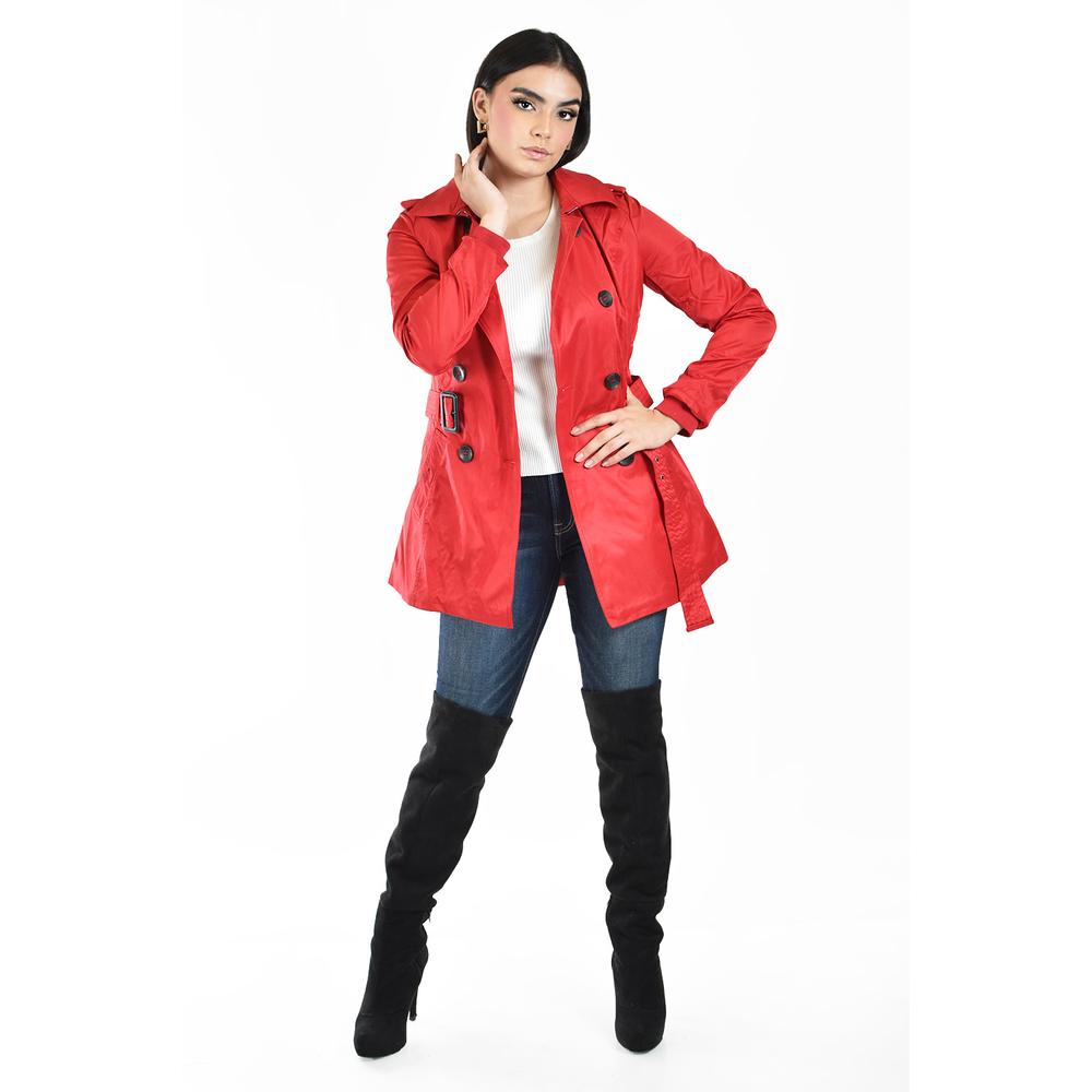 Foto 7 pulgar | Gabardina De Doble Botonadura Roman Fashion /juvenil, 6749 (rojo) Rojo