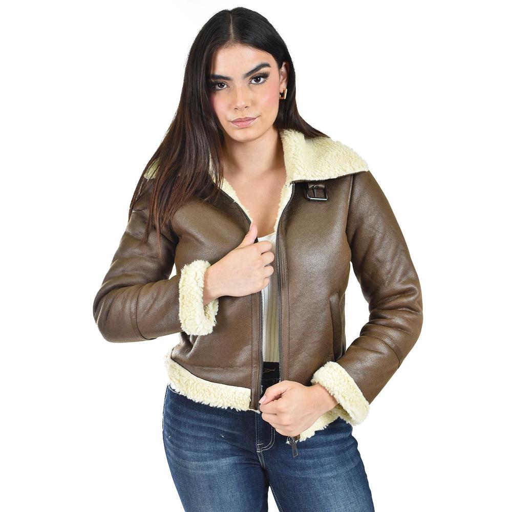 Foto 1 | Chamarra Tipo Aviador Roman Fashion /tallas Extras  7894 (cafe) Cafe