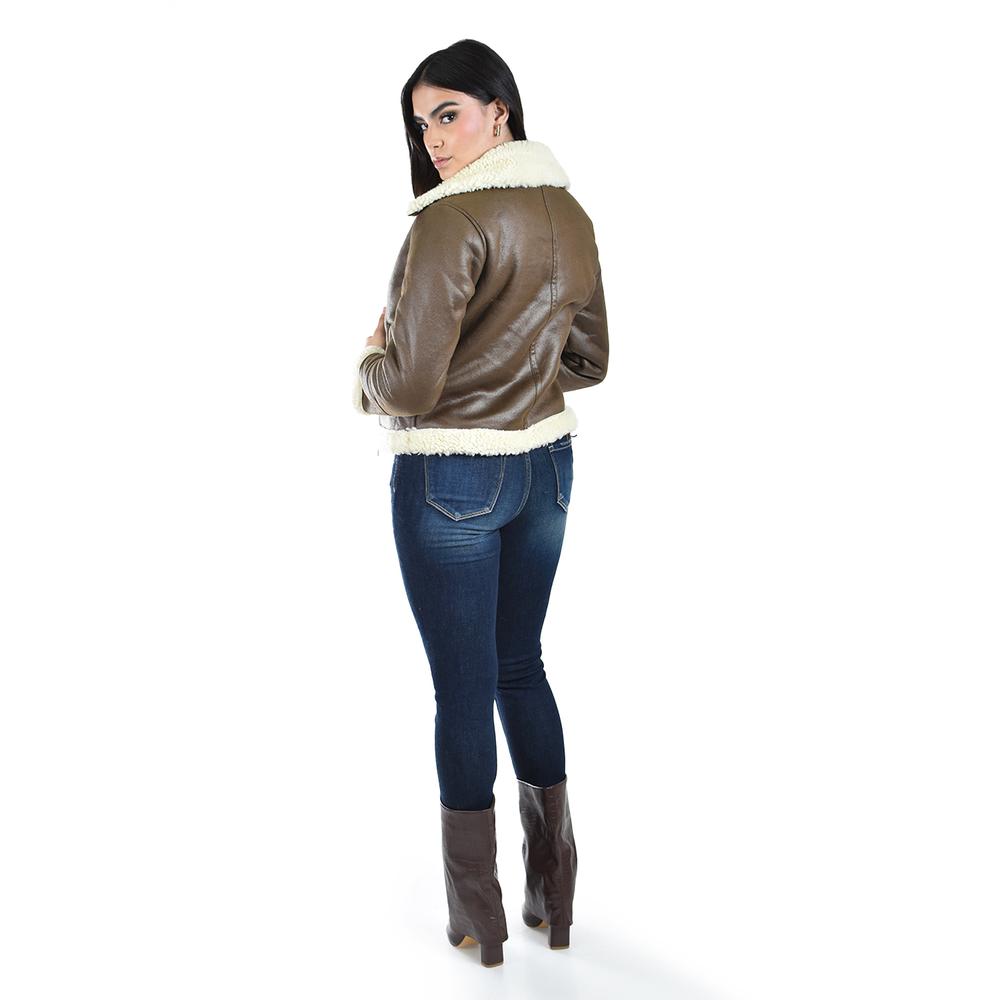 Foto 2 | Chamarra Tipo Aviador Roman Fashion /tallas Extras  7894 (cafe) Cafe