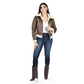 Foto 4 | Chamarra Tipo Aviador Roman Fashion /tallas Extras 7894 (cafe) Cafe