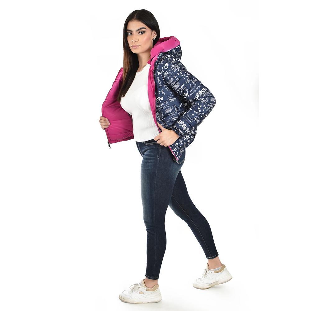 Foto 3 pulgar | Chamarra Acolchada Doble Vista Roman Fashion /juvenil  7580 (fiusha) Fucsia