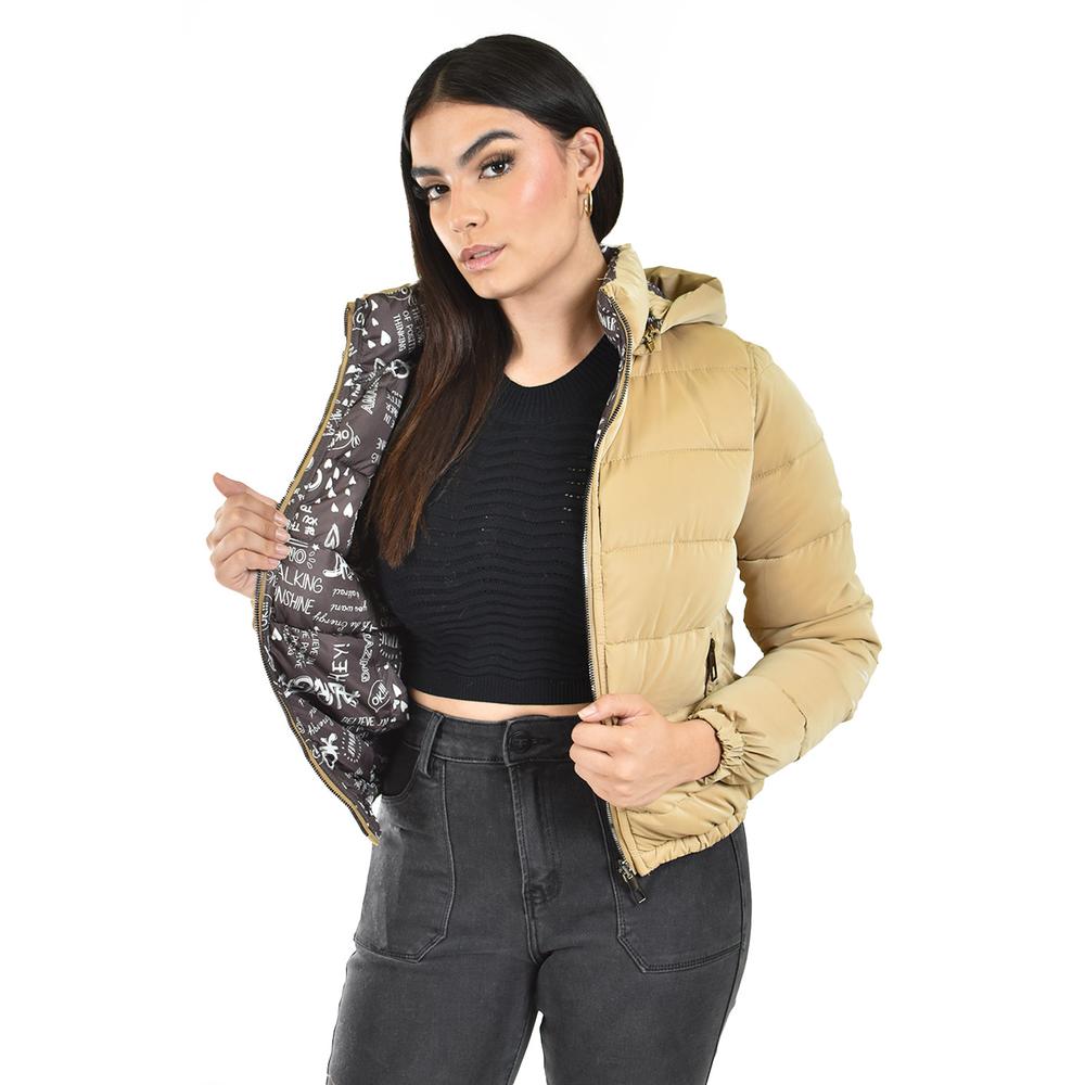 Foto 3 pulgar | Chamarra Acolchada Doble Vista Roman Fashion /juvenil  7580 (beige) Beige