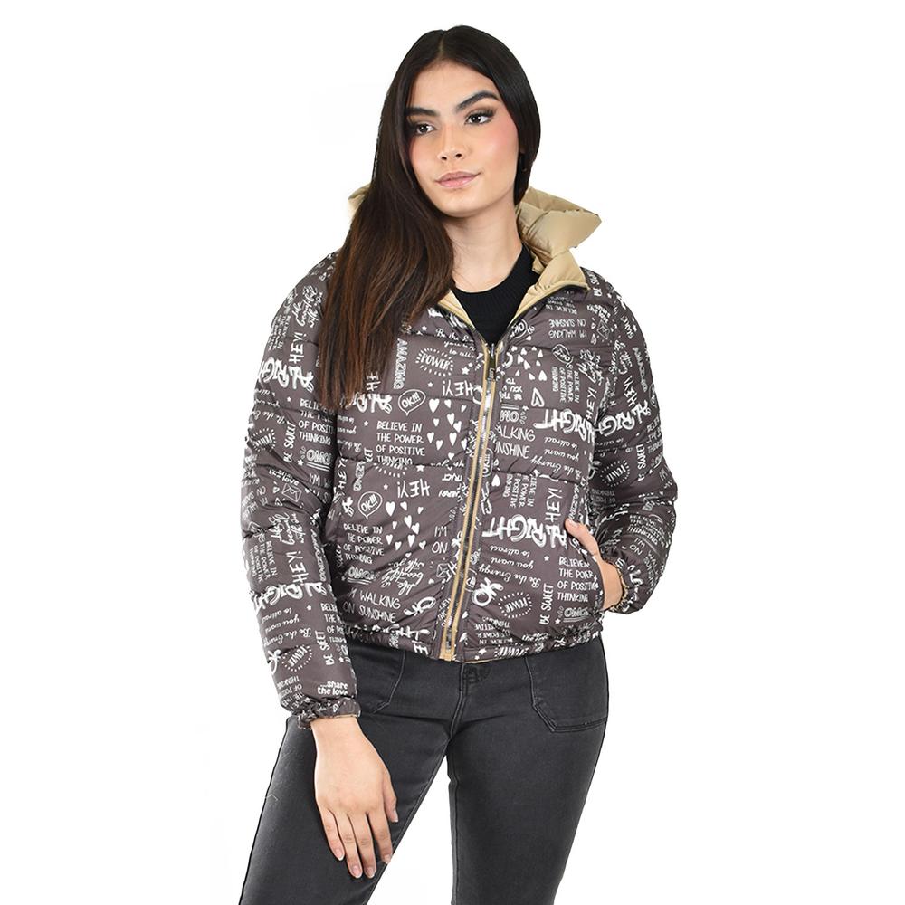 Foto 5 pulgar | Chamarra Acolchada Doble Vista Roman Fashion /juvenil  7580 (beige) Beige