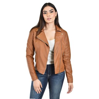 Foto 1 | Chamarra Estilo Biker Roman Fashion /juvenil 7409 (chedron) Cafe