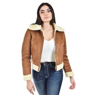 Foto 1 | Chamarra Tipo Aviador Con Borrega Roman Fashion /juvenil 7524 (chedron) Cafe