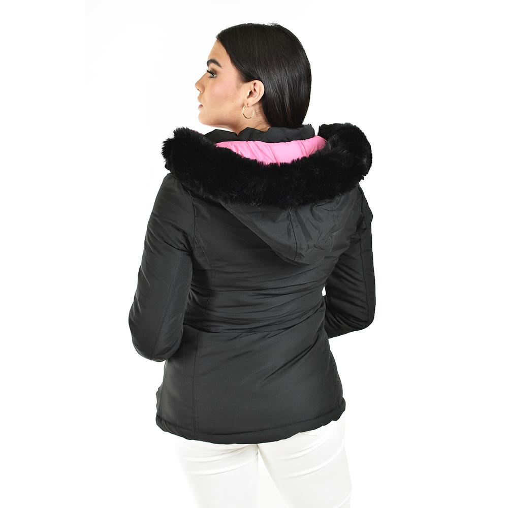 Foto 4 pulgar | Chamarra Doble Vista Roman Fashion /juvenil  7947 (negro /fiusha) Negro
