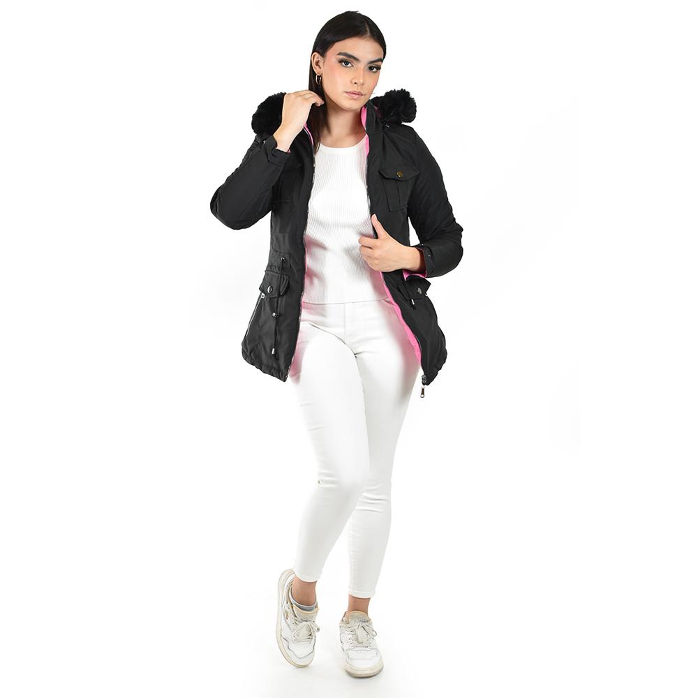 Foto 4 | Chamarra Doble Vista Roman Fashion /juvenil  7947 (negro /fiusha) Negro