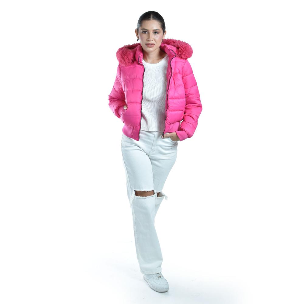Foto 6 pulgar | Chamarra Con Capucha Desmontable Roman Fashion /juvenil  8026 (fiusha) Fucsia