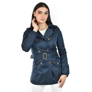 Foto 1 | Gabardina De Doble Botonadura Roman Fashion /juvenil 6749 (azul Marino) Azul Marino
