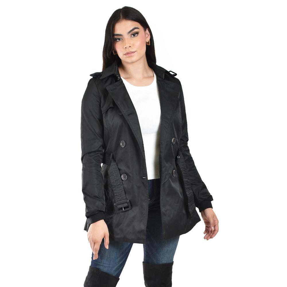 Foto 1 | Gabardina De Doble Botonadura Roman Fashion /juvenil  6749 (negro) Negro