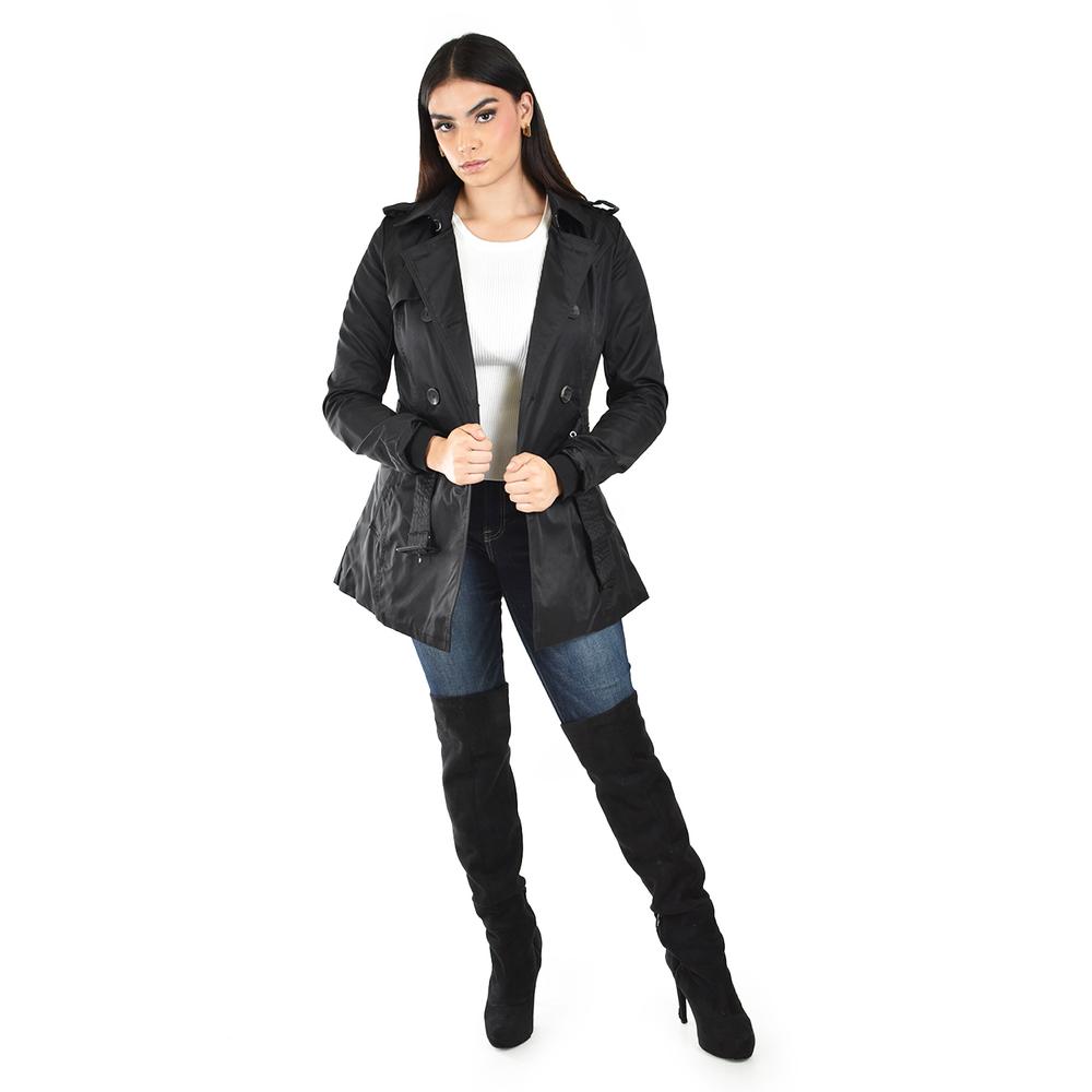 Foto 6 pulgar | Gabardina De Doble Botonadura Roman Fashion /juvenil  6749 (negro) Negro