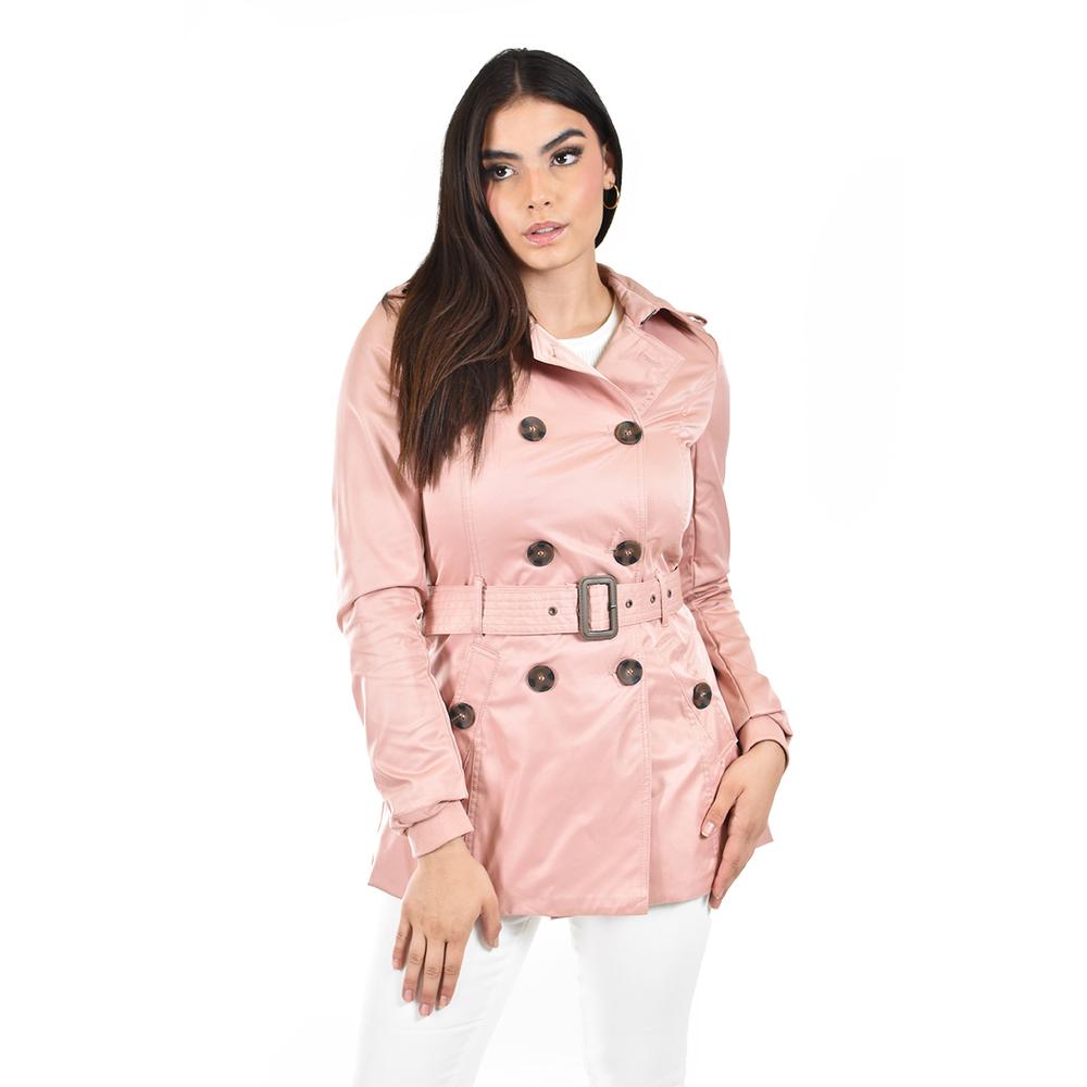 Foto 2 pulgar | Gabardina De Doble Botonadura Roman Fashion /juvenil  6749 (palo De Rosa) Rosa