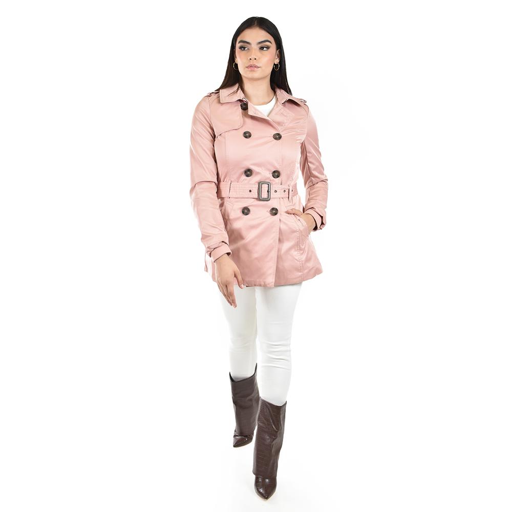 Foto 5 pulgar | Gabardina De Doble Botonadura Roman Fashion /juvenil  6749 (palo De Rosa) Rosa