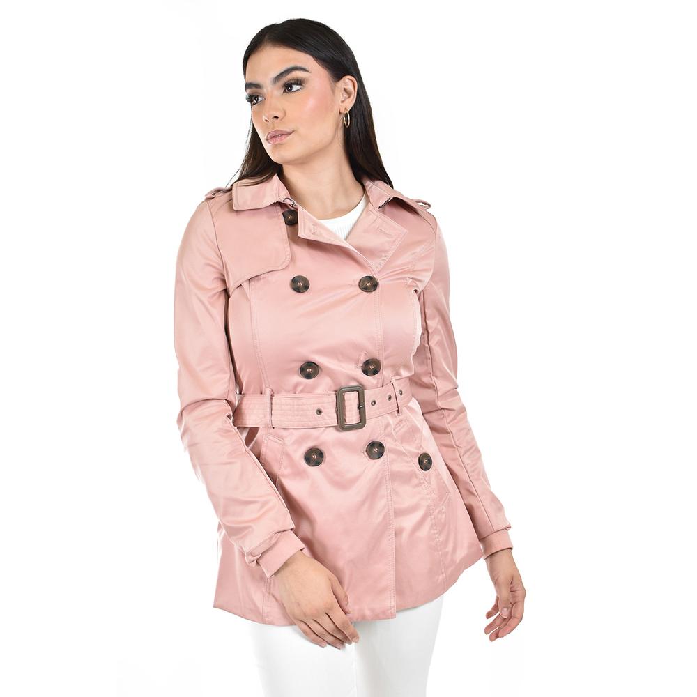 Foto 6 pulgar | Gabardina De Doble Botonadura Roman Fashion /juvenil  6749 (palo De Rosa) Rosa