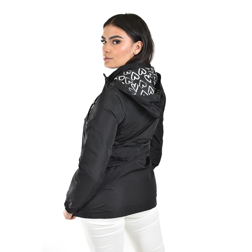 Foto 4 pulgar | Chamarra Ligera Con Capucha Desmontable Roman Fashion /tallas Extras  24609 (negro) Negro