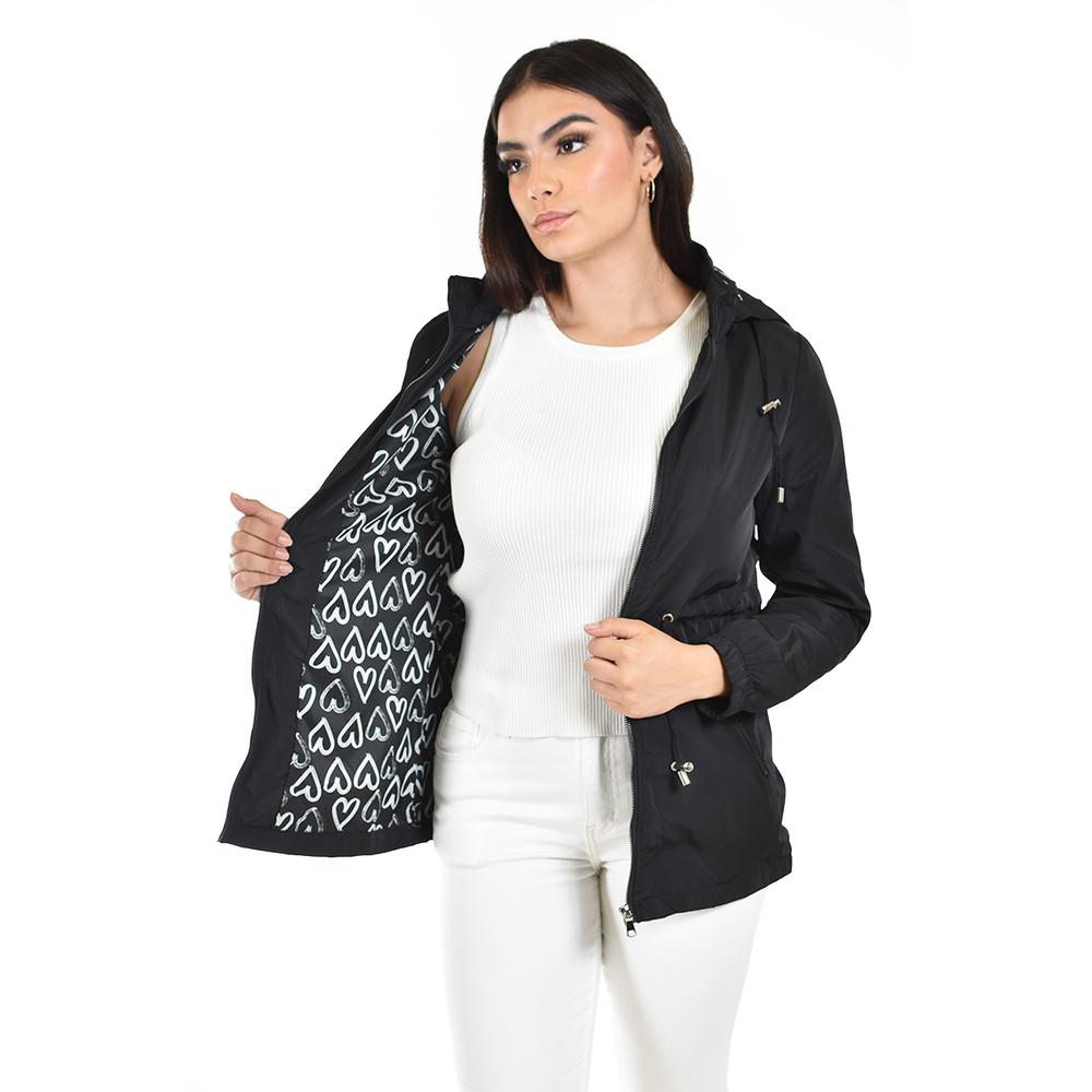 Foto 5 pulgar | Chamarra Ligera Con Capucha Desmontable Roman Fashion /tallas Extras  24609 (negro) Negro